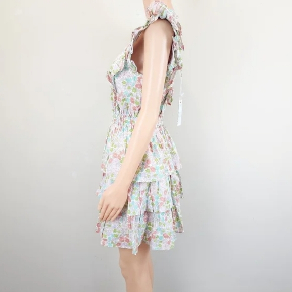 Love The Label Floral Cotton Layered Mini Dress - Picture 4 of 12